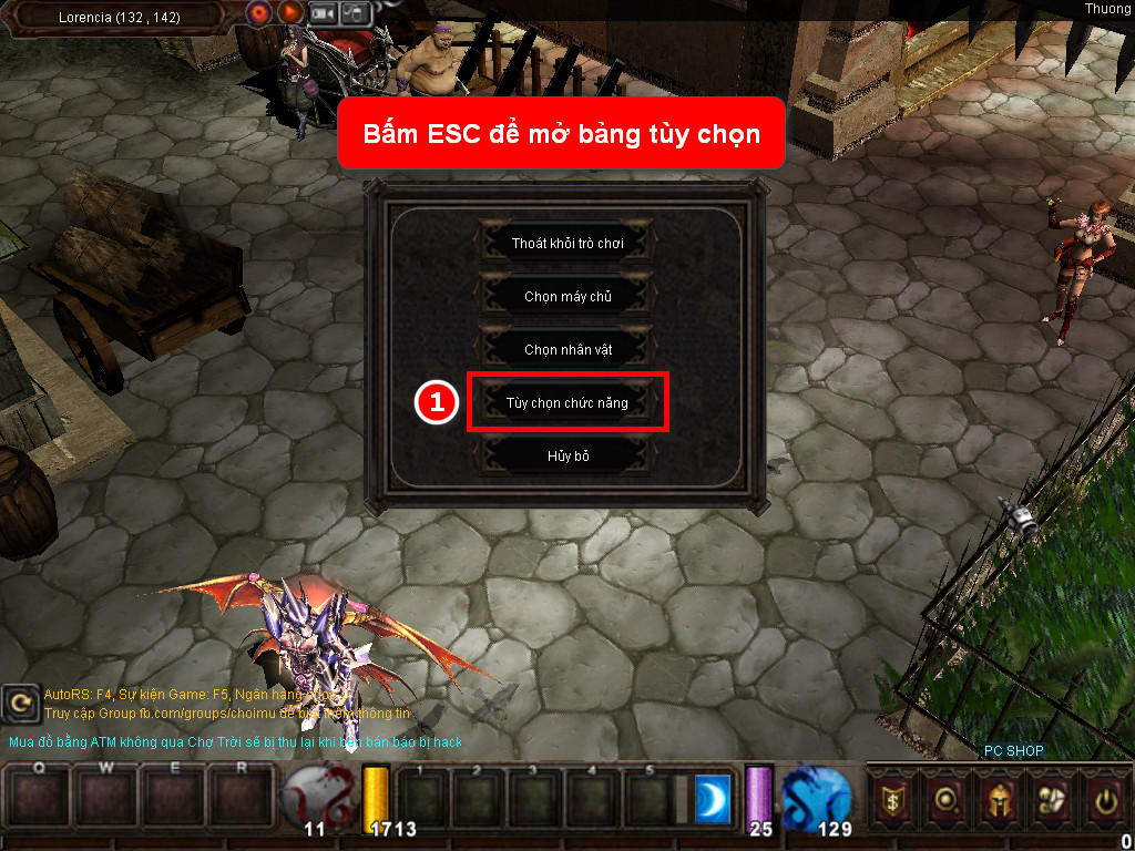 Chức năng chính của Game MU Thần Kiếm